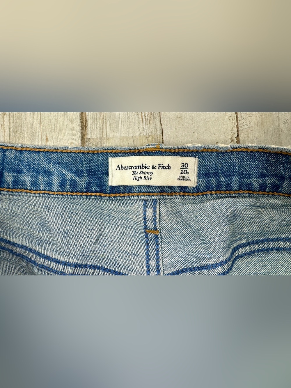 Abercrombie & Fitch Jeans 30/10S (34x25) The Skinny High Rise Blue - Picture 4 of 11